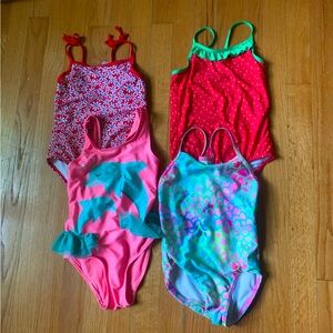 LOT of 4 swimsuits 5T h&m cat & jack speedo